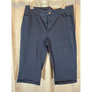 CHAPS Women Navy Blue‎ Capri Pants Knee Length Size 12
